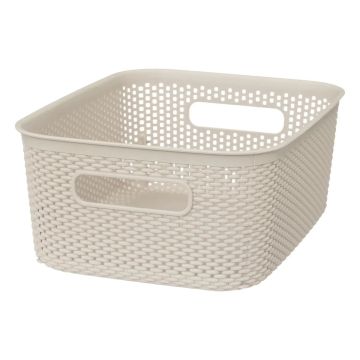 CESTO BEIGE 19.5X25.5 H 10.5CM 4LT
