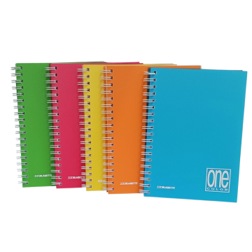 ONE COLOR - RUBRICA AD ANELLI 12X17 RIGHE ASSORTITO