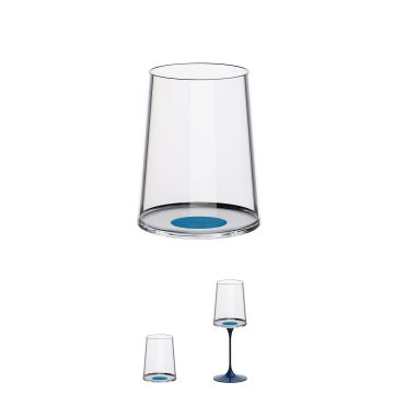 LINEA SPLITGLASS - SET 2 BICCHIERI PER VINO BIANCO 28CL CON INSERTO BLU
