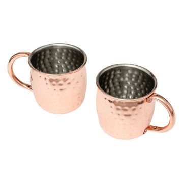 SET 2 PZ TAZZA MOSCOW MULE 470ML 8,6X13 IN ACCIAIO INOX RAME 