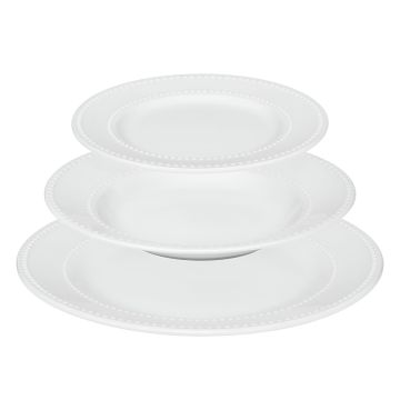 SERVIZIO PIATTI 18PZ IN PORCELLANA PERLE BIANCO 