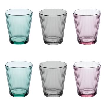 SET 6 BICCHIERI ACQUA MAL EAU 24CL ASSORTITO