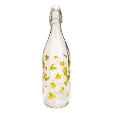 BOTTIGLIA CON LIMONI CON TAPPO ERMETICO BIANCO 1LT