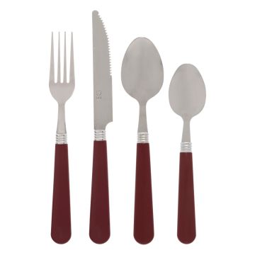 SERVIZIO COMPLETO DA 24 POSATE LINEA COLORAMA ROSSO