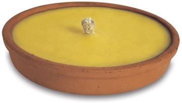 CANDELA CITRONELLA SUN IN TERRACOTTA D 14CM