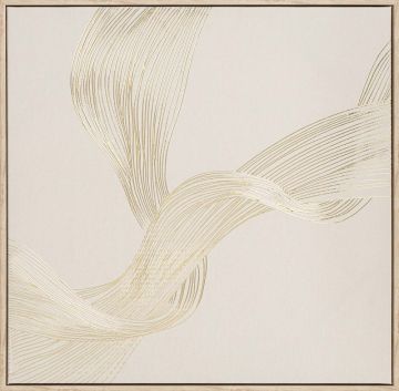TELA GOLDEN SWIRL DX IN ACRILICO CORNICE IN LEGNO 60X60CM 
