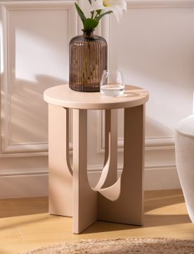 TAVOLINO MOD. BLOOM DIAM. CM 40 H. 50.5 NOCCIOLA