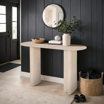 CONSOLLE MOD. ANAYA CM 110 IN MDF EFFETTO TRAVERTINO NATURALE 