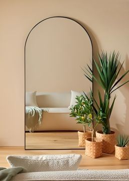 SPECCHIO ALICE IN METALLO CM 91X177CM NERO SPECCHIO ALICE IN METALLO CM 91X177CM NERO