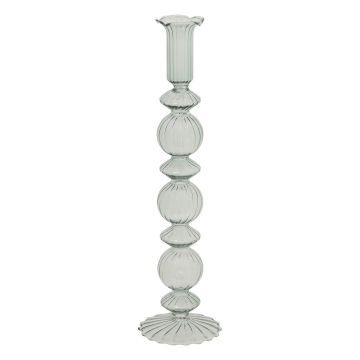 CANDELABRO PILA IN VETRO H 30.5CM ASSORTITO