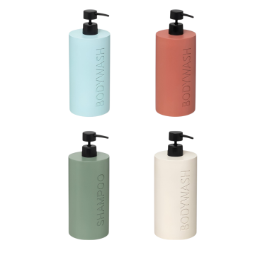 DISPENSER SHAMPOO/BAGNOSCHIUMA 1LT DIAM. 8.9CM H 23CM ASSORTITO