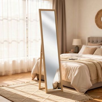 SPECCHIO APPOGGIO TASSO CM 35.2X3 H.155.2 IN MDF NATURALE 