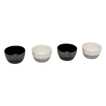 SET 4 CIOTOLINE ETHNIQUE D 10CM IN CERAMICA ASSORTITA