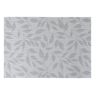 TOVAGLIETTA ALICE IN PVC 50X35CM BIANCA CON DECORO FOGLIE