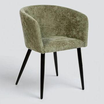 POLTRONA MOD. MARLO IN TESSUTO CM 55X55 H. 76 VERDE KAKI