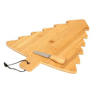SET TAGLIERE ALBERO+COLTELLO PER FORMAGGIO IN BAMBU' 29.5X3X39CM
