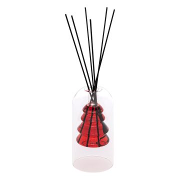 DIFFUSORE DI ESSENZA IN VETRO 150ML CON BACCHETTI 8.5X29CM CANNELLA