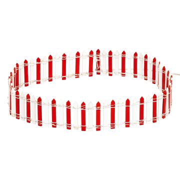 STECCATO PER VILLAGGIO LUMINOSO 44 LED IN MDF ROSSO BIANCO 5X9CM