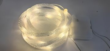 TUBO LUMINOSO 30 LED BIANCO CALDO L. 330CM A BATTERIA 