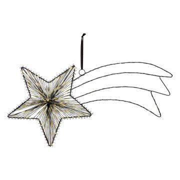 STELLA CADENTE LUMINOSA 30 LED BIANCO CALDO A BATTERIA 45X6 H. 25CM