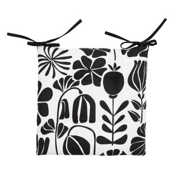 COPRISEDIA TRAPUNTATO TWISTED LIME 38X38 CM FANTASIA BIANCO/NERO