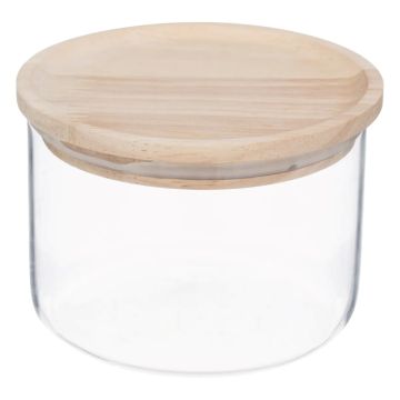 BARATTOLO HERMET IN VETRO CON TAPPO IN LEGNO 0.33LT