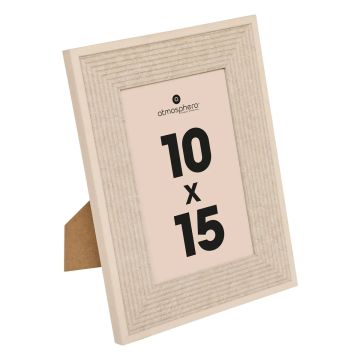 PORTAFOTO MISSY BEIGE IN MDF/VETRO/PS 11.5X15.4CM