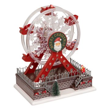 RUOTA PANORAMICA GRANDE MUSICA C/LED/MOVIMENTO A BATTERIA 23X16 H. 28CM