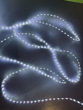 FILO 480 LED BIANCO FREDDO PANNELLO SOLARE GIOCHI LUCE 7.2MT