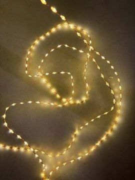 FILO 480 LED BIANCO CALDO PANNELLO SOLARE GIOCHI LUCE 7.2MT