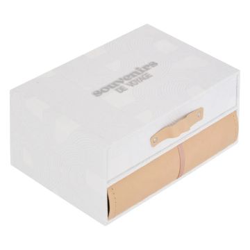 COFANETTO ALBUM 80 FOTO 18.5X13CM H 8.8CM BEIGE