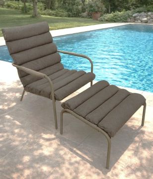 POLTRONA DA ESTERNO RELAX SORANI CON POGGIAPIEDI CAFFE' E ANTRACITE