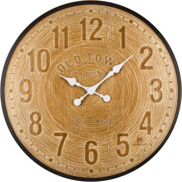 OROLOGIO DA PARETE BOMBATO IN METALLO E MDF DIAM. 60CM