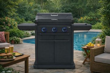 GAMPINGAZ - BARBECUE A GAS 3 SERIES ONYX S DUAL GAS IN METALLO NERO 