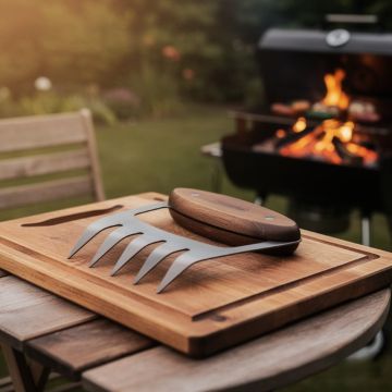 TRAMONTINA - ARTIGLI PER BARBECUE IN ACCIAIO INOX E LEGNO