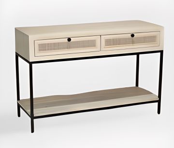 CONSOLLE IN LEGNO CON 2 CASSETTI 115X40 H 75CM