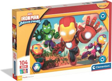 CLEMENTONI SUPER COLOR - PUZZEL 104 PEZZI MAXI IRONMAN AHAF 2025