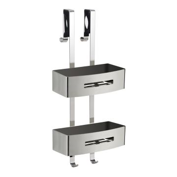 LINEA NERVA - PORTAOGGETTI DOCCIA APPENDIBILE IN ACCIAIO INOX LUCIDO