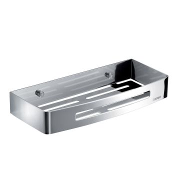 LINEA NERVA - PORTAOGGETTI DOCCIA RETTANGOLARE IN ACCIAIO INOX LUCIDO