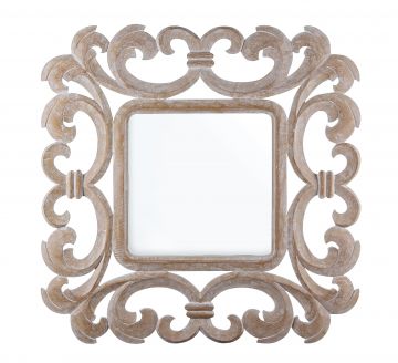 SPECCHIERA QUADRATA MOD. DALILA CM 80X80 IN LEGNO NATURALE 
