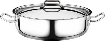 TEGAME CON COPERCHIO VERONICA IN ACCIAIO INOX 32X8CM 6.4LT