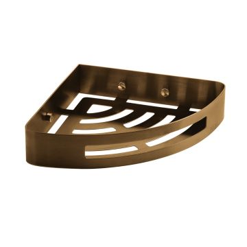 LINEA NERVA - PORTAOGGETTI DOCCIA ANGOLARE IN ACCIAIO INOX ORO ROSA