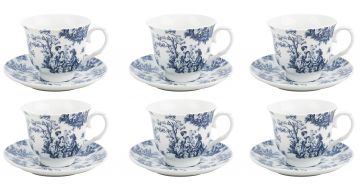 INGLESE SET CAFFE C/PIATTINO 6PZ