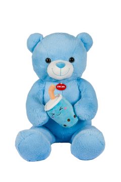 ORSO AZZURRO L 80CM CON BUBBLE TEA
