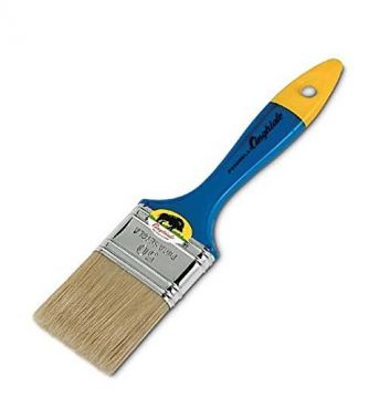 PENNELLESSA PURA SETOLA BIONDA MAN. PLAST.BLU/GIALLO MM 50