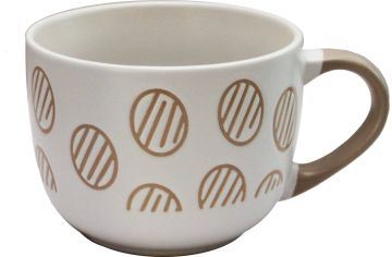 TAZZA PER COLAZIONE ASTRATTE IN CERAMICA 11.5X8.7CM 560ML ASSORTITO