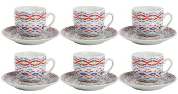 SET 6 TAZZINE DA CAFFE ZAIRA 3 CON PIATTINO