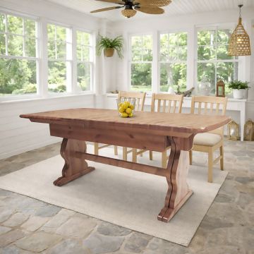 TAVOLO ALLUNGABILE CM 190X90 LEGNO DI PINO TINTA MIELE