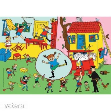 PUZZLE 104 DOUBLE FACE COLOURING  PIPPI LONGSTOCKING