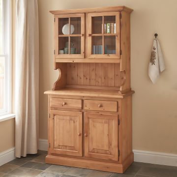 CRISTALLIERA MOD. LOSANNA IN LEGNO DI PINO CM 102X43 H. 195 TINTA MIELE